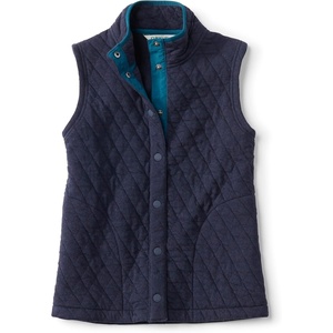 image:imageOrvis Womens Outdoor Quilted Snap VestTrue Navy Heather